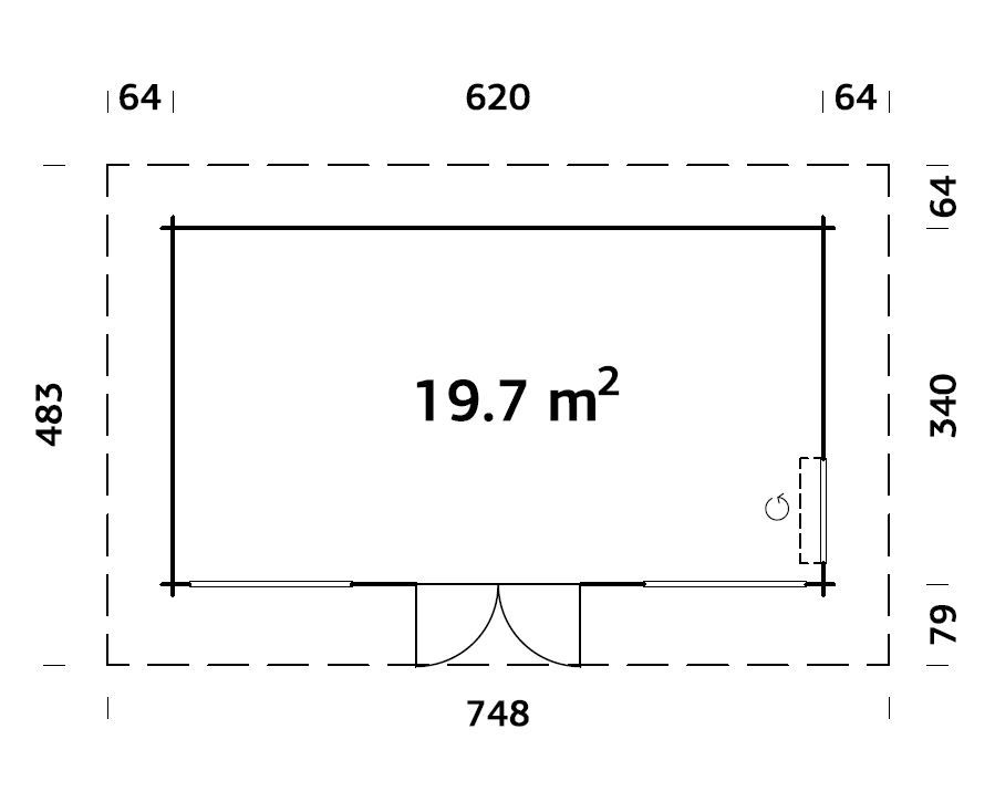 6.1_Palmako_cabin_Heidi_19.7_m2_measures